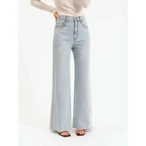 NEW DAZE far out wide leg studded jeans in let's dance